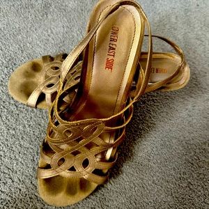 Lower East side gold sandals size 10